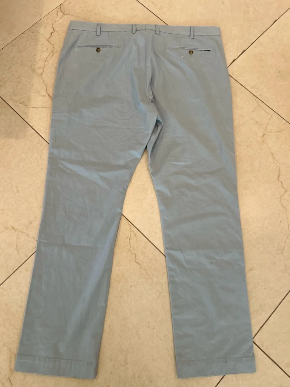 Ralph Lauren Light Blue Chino Pants Straight Fit Casual Preppy Trousers 42/32